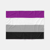 Aseksuele Pride-vlag Fleece Deken (Voorkant (Horizontaal))
