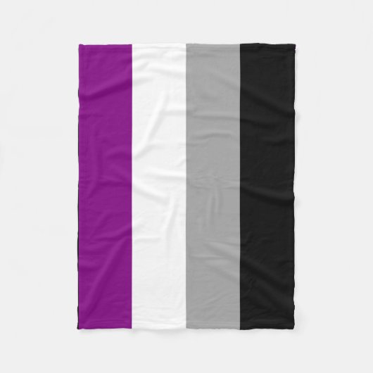 Aseksuele Pride-vlag Fleece Deken (Voorkant)
