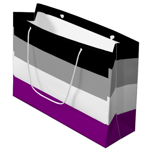 Aseksuele Pride Vlag Groot Cadeauzakje (Voorkant Gekanteld)