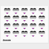 Aseksuele Pride Vlag Hart Sticker (Vel)