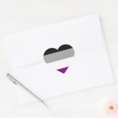 Aseksuele Pride Vlag Hart Sticker (Envelop)