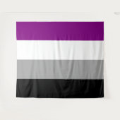 Aseksuele Pride-vlag horizontaal Wandkleed (Voorkant (horizontaal))