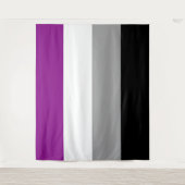 Aseksuele Pride-vlag horizontaal Wandkleed (Voorkant)