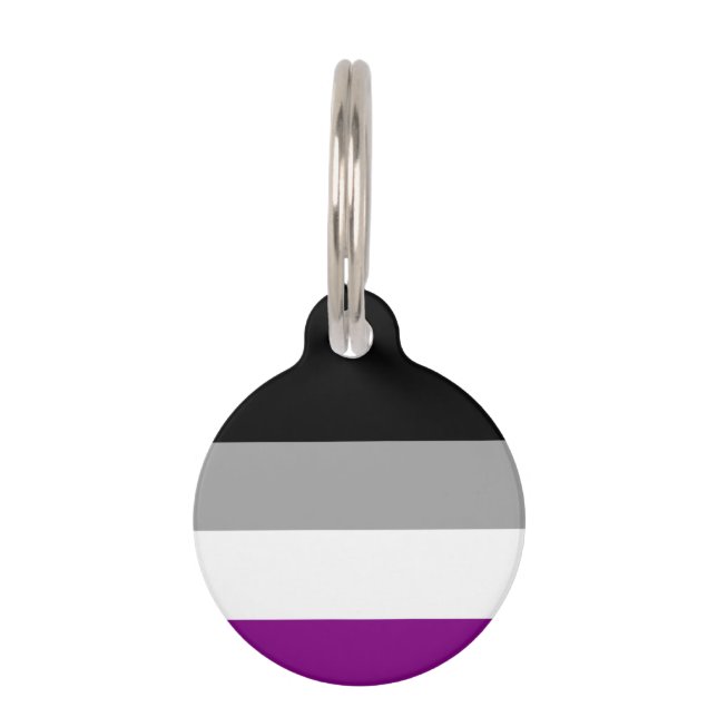 Aseksuele Pride-vlag Huisdierpenning (Voorkant)