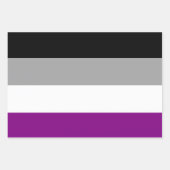 Aseksuele Pride Vlag Inpakpapier Vel (Voorkant 3)