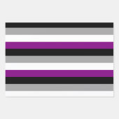 Aseksuele Pride-vlag Inpakpapier Vel (Voorkant 3)
