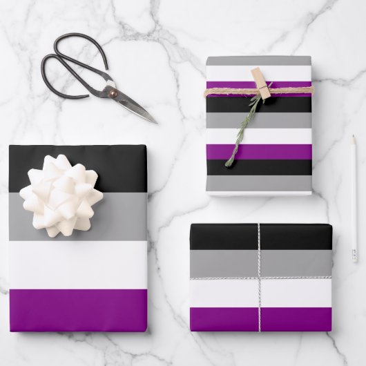 Aseksuele Pride-vlag Inpakpapier Vel (Voorkant)