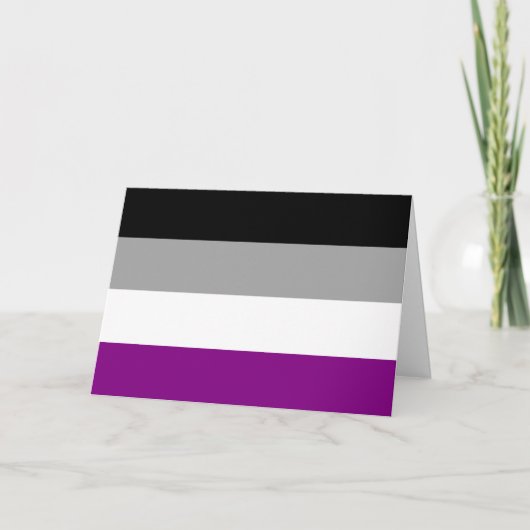 Aseksuele Pride Vlag Kaart (Voorkant)