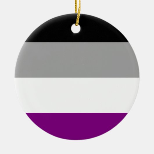 Aseksuele Pride Vlag Keramisch Ornament (Voorkant)