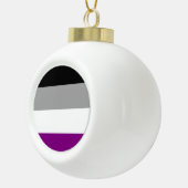 Aseksuele Pride Vlag Keramische Bal Ornament (Rechts)