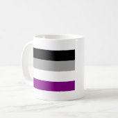 Aseksuele Pride-vlag Koffiemok (Voorkant links)