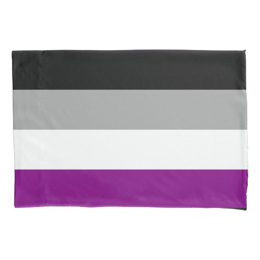 Aseksuele Pride-vlag Kussensloop (Voorkant-Links)
