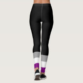 Aseksuele Pride-vlag Leggings (Achterkant)