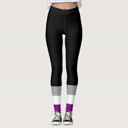 Aseksuele Pride-vlag Leggings (Voorkant)