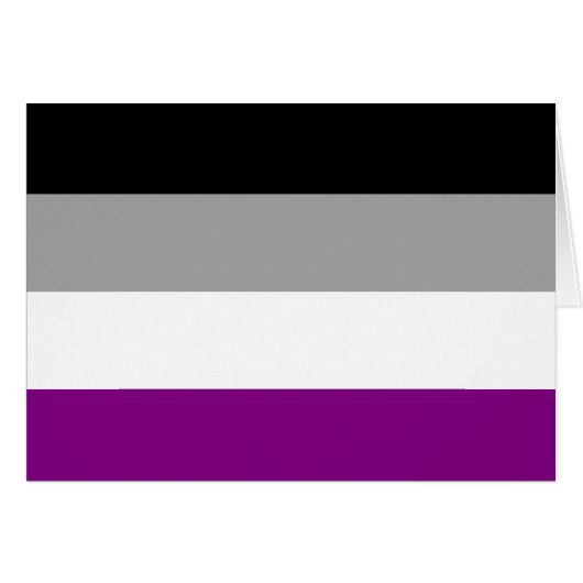 Aseksuele Pride Vlag LGBTQ (Voorkant Horizontaal)