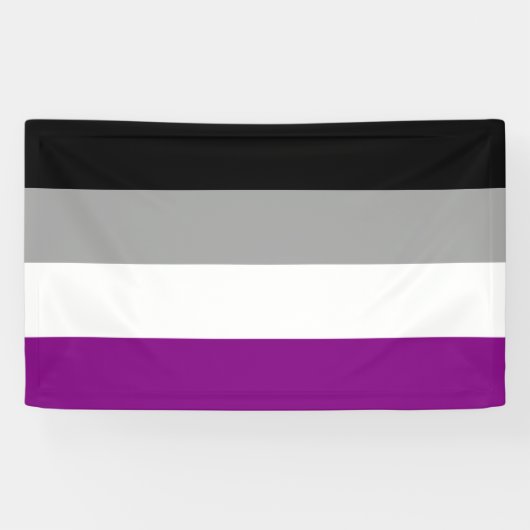 Aseksuele Pride Vlag LGBTQ Spandoek (Horizontaal)