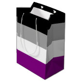 Aseksuele Pride-vlag Medium Cadeauzakje (Achterkant Gekanteld)