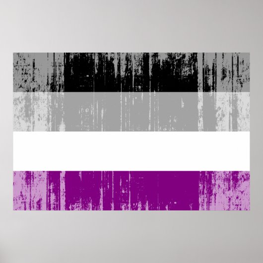 Aseksuele Pride Vlag Poster (Voorkant)
