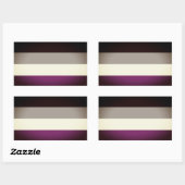 Aseksuele Pride Vlag Rechthoekige Sticker (Vel)