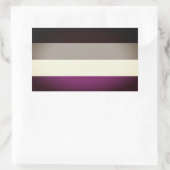 Aseksuele Pride Vlag Rechthoekige Sticker (Tas)