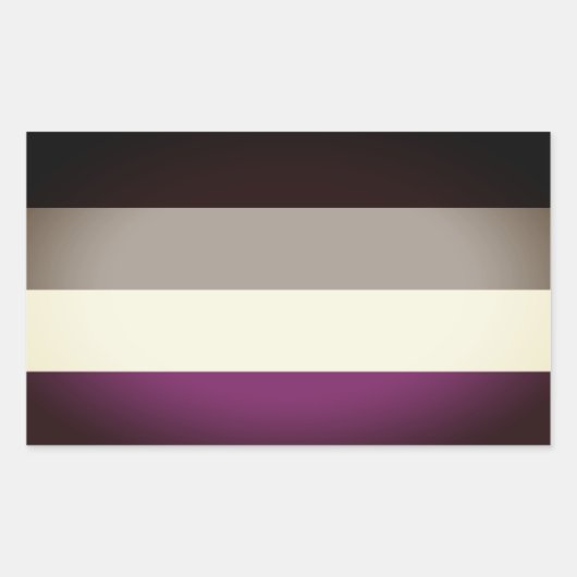 Aseksuele Pride Vlag Rechthoekige Sticker (Voorkant)
