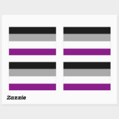 Aseksuele Pride-vlag Rechthoekige Sticker (Vel)