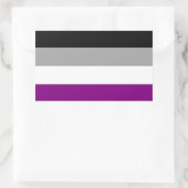 Aseksuele Pride-vlag Rechthoekige Sticker (Tas)