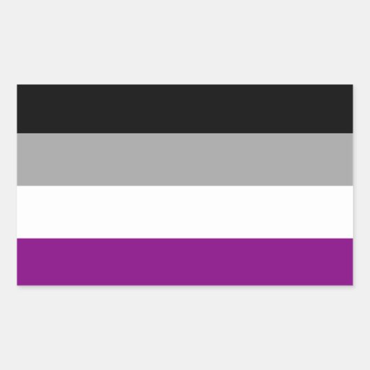 Aseksuele Pride-vlag Rechthoekige Sticker (Voorkant)