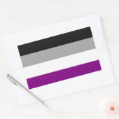 Aseksuele Pride-vlag Rechthoekige Sticker (Envelop)
