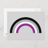 Aseksuele pride vlag regenboog briefkaart (Voorkant / Achterkant)