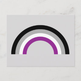 Aseksuele pride vlag regenboog briefkaart