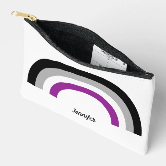 Aseksuele pride vlag Regenboog gepersonaliseerd Etui (Open)