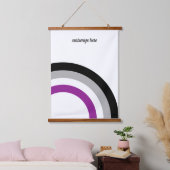 Aseksuele pride vlag Regenboog gepersonaliseerd Hangend Wandkleed (Slaapkamer)