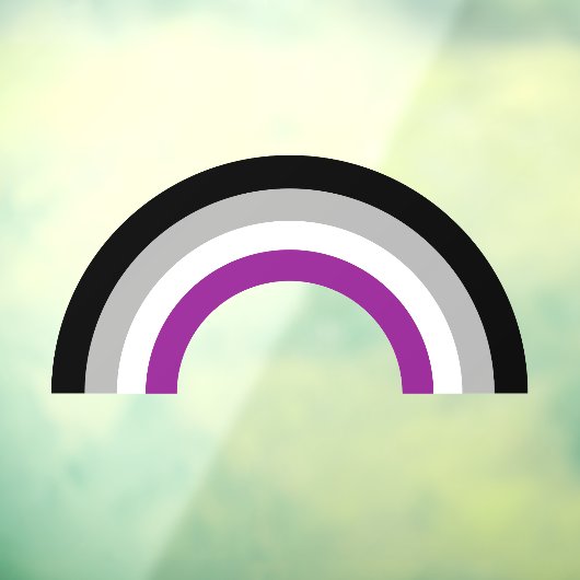 Aseksuele pride vlag Regenboog gepersonaliseerd Raamsticker (Vel 3)