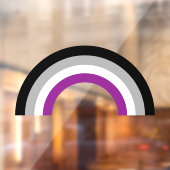 Aseksuele pride vlag Regenboog gepersonaliseerd Raamsticker (Vel 2)