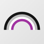 Aseksuele pride vlag Regenboog gepersonaliseerd Raamsticker (Vel)