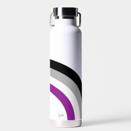 Aseksuele pride vlag Regenboog gepersonaliseerd Waterfles