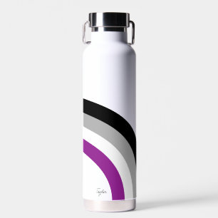 Aseksuele pride vlag Regenboog gepersonaliseerd Waterfles