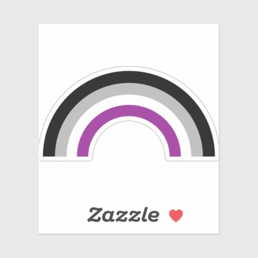 Aseksuele pride vlag regenboog sticker (Vel)