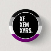 Aseksuele Pride-vlag Ronde Button 3,2 Cm (Voorkant)