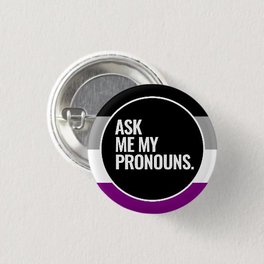Aseksuele Pride-vlag Ronde Button 3,2 Cm (Voorkant /achterkant)