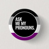 Aseksuele Pride-vlag Ronde Button 3,2 Cm (Voorkant)