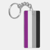 Aseksuele Pride-vlag Sleutelhanger (Voorkant Links)