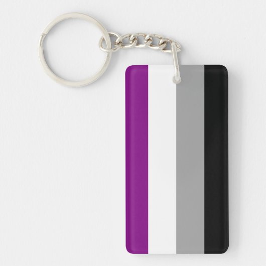 Aseksuele Pride-vlag Sleutelhanger (Voorkant)
