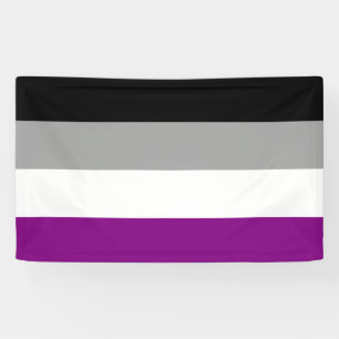 Aseksuele Pride-vlag Spandoek
