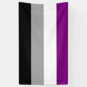 Aseksuele Pride-vlag Spandoek (Verticaal)