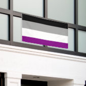 Aseksuele Pride-vlag Spandoek (Buitenkant Gebouw)