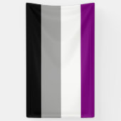 Aseksuele Pride-vlag Spandoek (Verticaal)