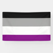 Aseksuele Pride-vlag Spandoek (Horizontaal)