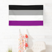 Aseksuele Pride-vlag Spandoek (Insitu)
